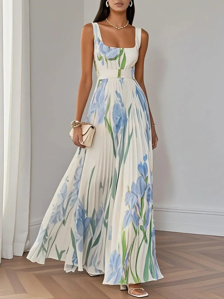 Mia™ | Floral Pleated Maxi Dress