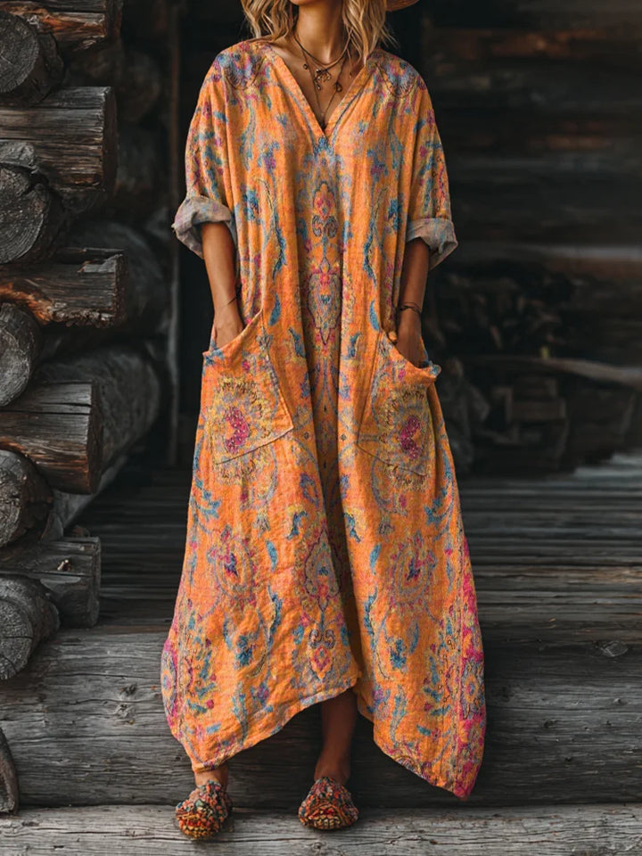 Chloe™ | Vintage Boho Dress With Pockets