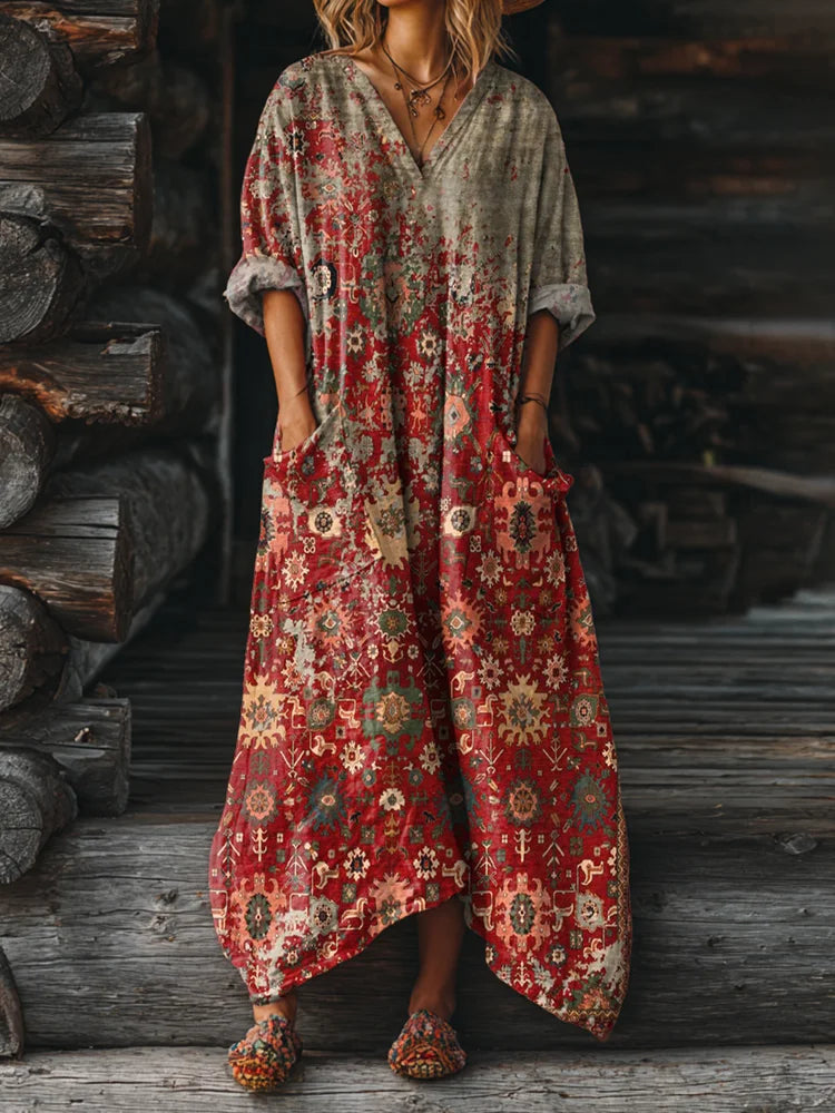 Chloe™ | Vintage Boho Dress With Pockets