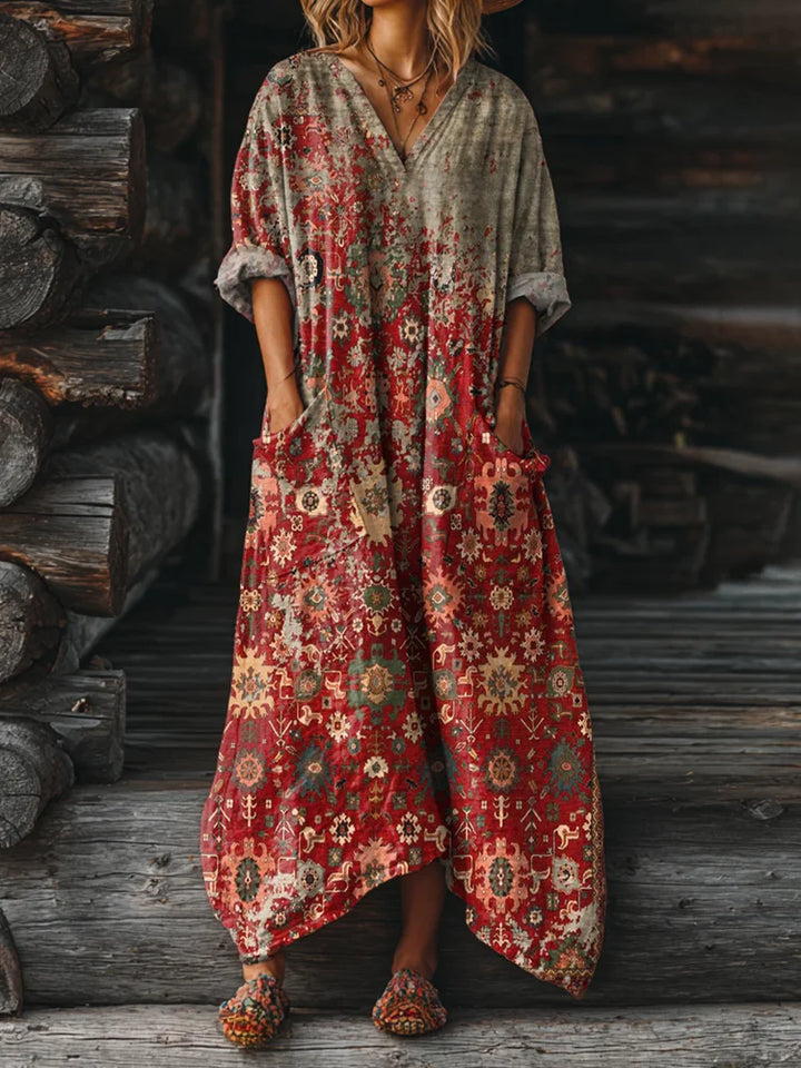 Chloe™ | Vintage Boho Dress With Pockets