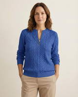 Elira™ - Cable Knit Half-Zip Jumper