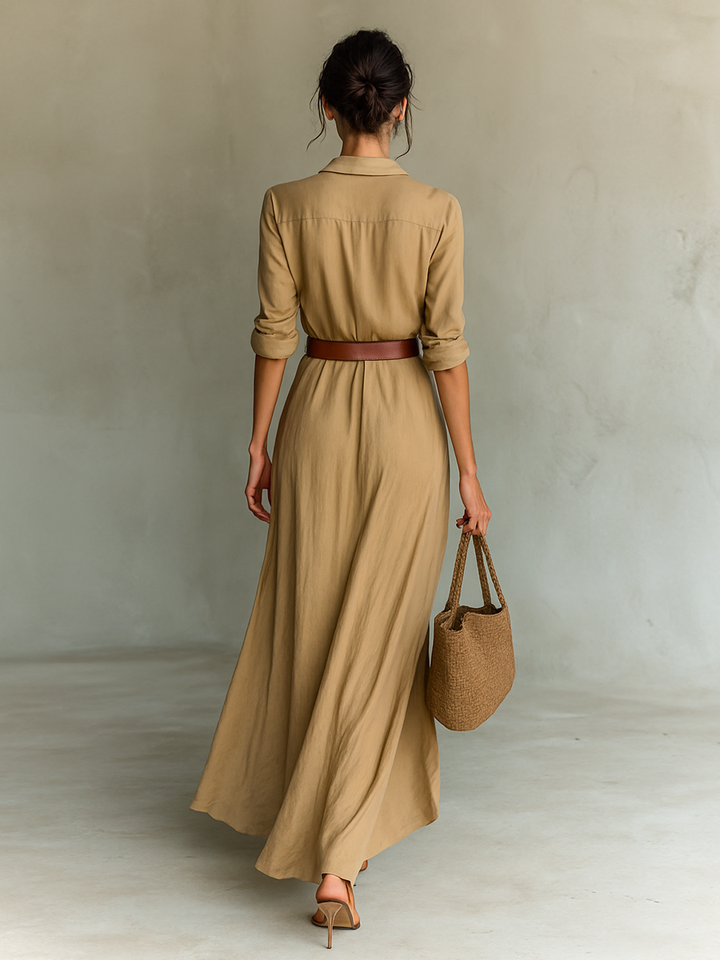Emily™ | Belted Maxi Dress
