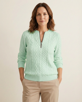 Kaia™ - Cable Knit Half-Zip Jumper