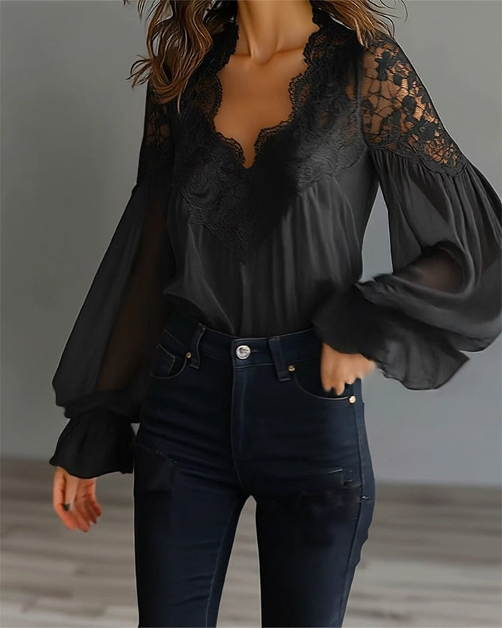 Mia™ | Lace Collar Blouse