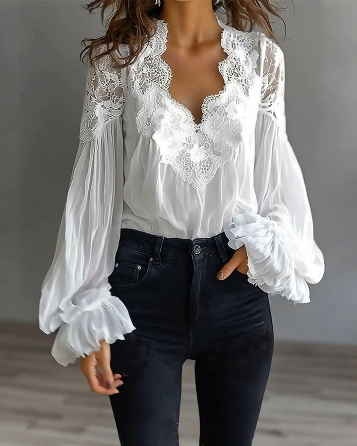 Mia™ | Lace Collar Blouse