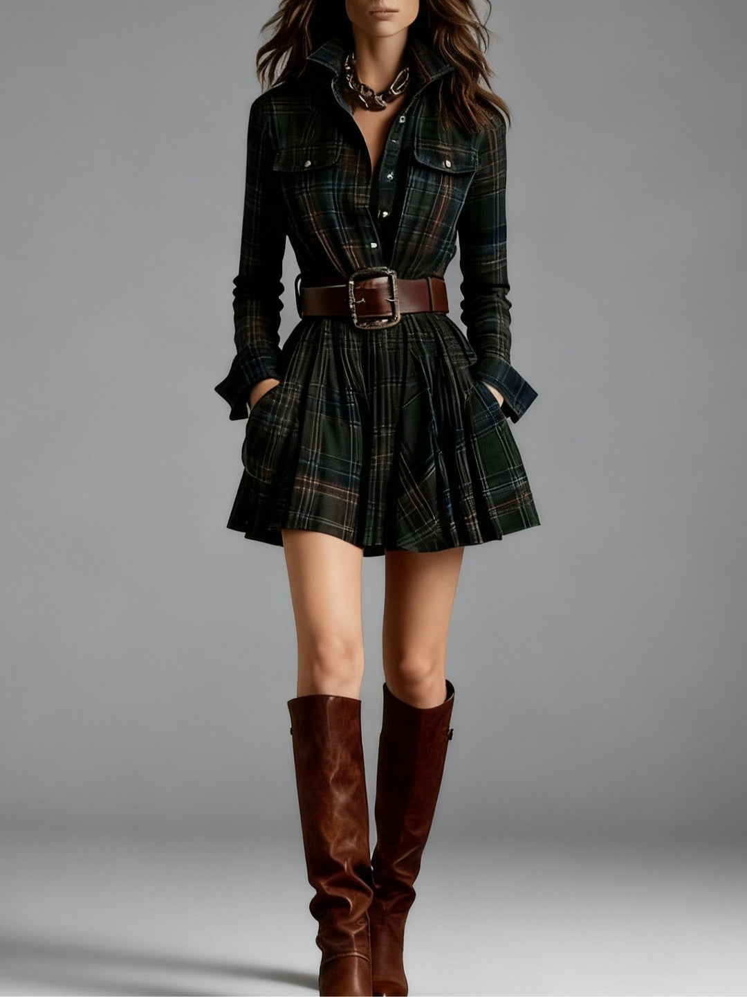 Emily™ | Plaid Mini Dress