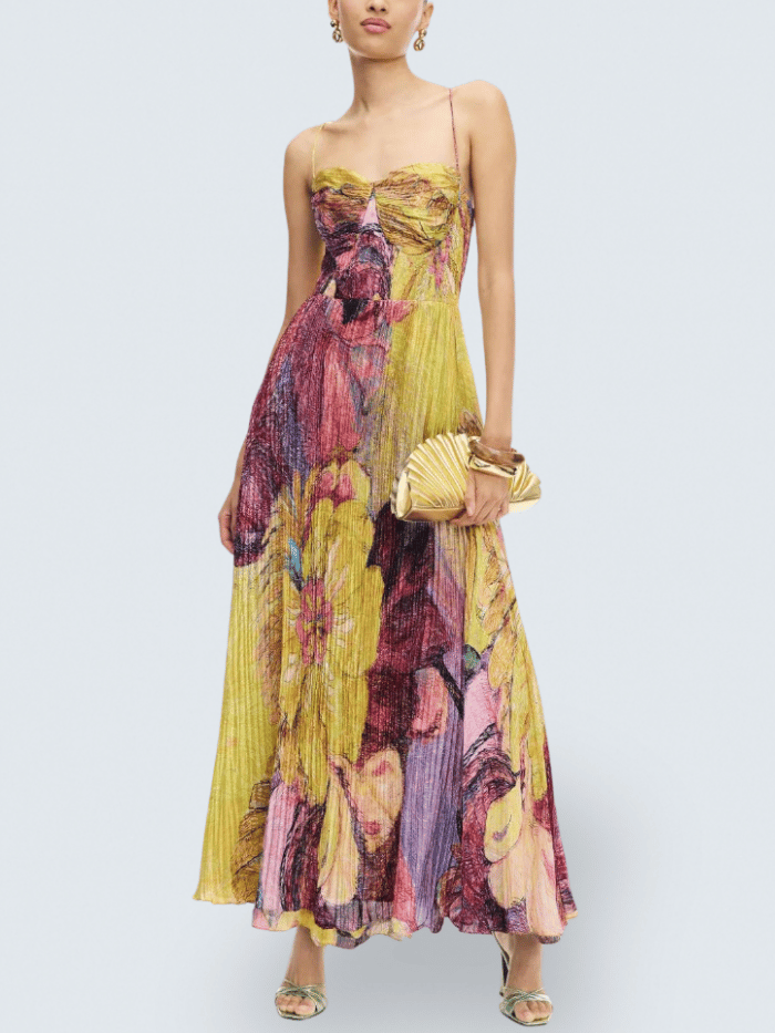 Kiara™ | Multicolored Ikat Print Maxi Dress