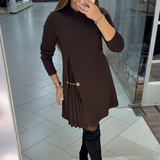 Sophie™ | Long Sleeve Pleated Dress