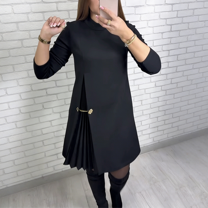 Sophie™ | Long Sleeve Pleated Dress