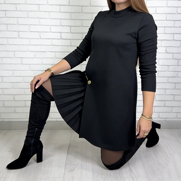 Sophie™ | Long Sleeve Pleated Dress