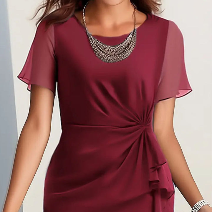 Elena™ | Soft-Touch Gathered-Waist Dress