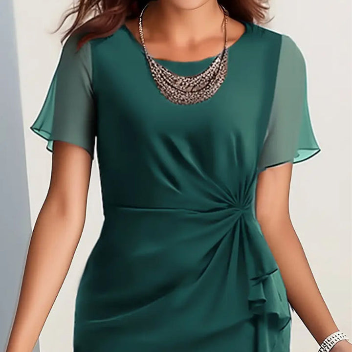 Elena™ | Soft-Touch Gathered-Waist Dress